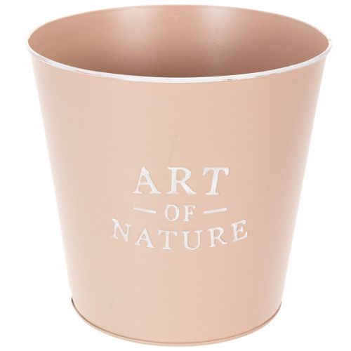 gjenstander Blomsterpotte i sink, metallplante, antikk rose, Ø22 cm H21 cm
