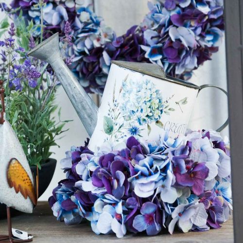 Floristik24 Blomsterpotte vannkanne hortensia hage dekorasjon plante potte metall 15cm
