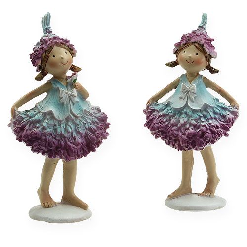 Blomsterbarnslilla, blå 17cm 2stk