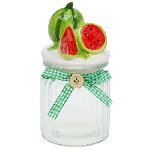 Floristik24 Bonbonniere i glass med fruktlokk melon H15,5cm