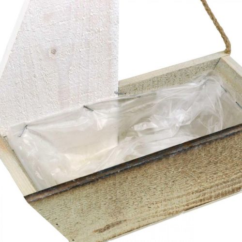 Floristik24 Dekorativt skip, maritim tredekor, seilbåt for planting hvit, naturlig H37cm L25,5cm