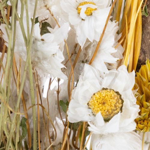 gjenstander Tørket blomsterbukett med roser laget av Sola-tre. Elegant bukett for naturlig hjemmedekorasjon. 50 cm