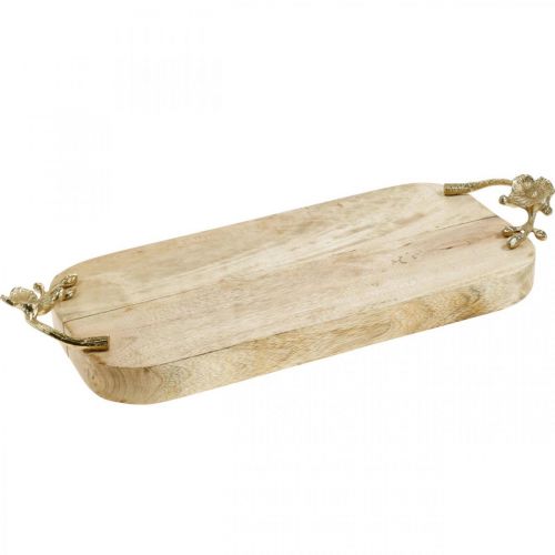 Trebrett med dekorasjon av kirsebærblomst, mangotre, borddekorasjon L50cm