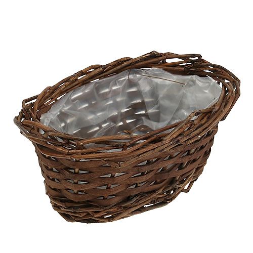 Floristik24 Brødkurv oval uskrellet 20cm H8cm