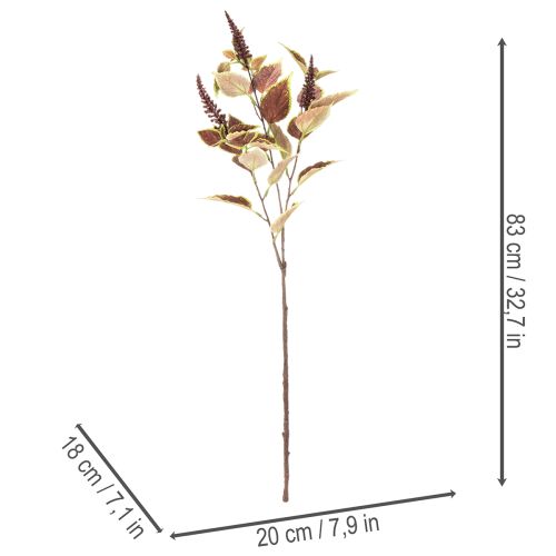Kunstig coleus med røde blader, kunstig plante, 20 cm | Floristik24.no