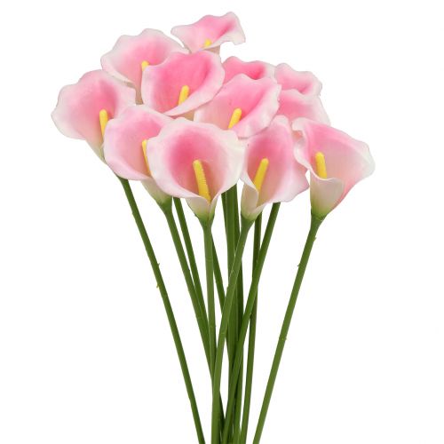 Floristik24 Calla deco blomst rosa 57cm 12stk