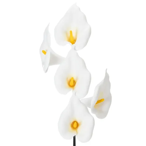 Kunstig calla med gul støvbærer, dekorative blomster, 35 cm, 10 stk.