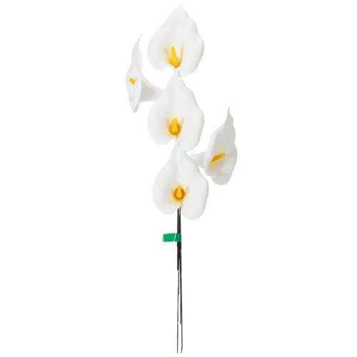Kunstig calla med gul støvbærer, dekorative blomster, 35 cm, 10 stk. | Floristik24.no