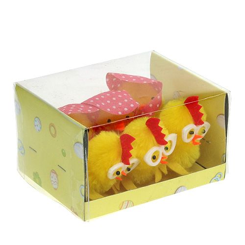 Floristik24 Chenille kyllinger 5cm gule 6stk