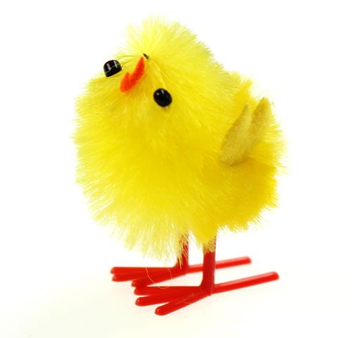Floristik24 Chenille chick sett gul i eske 5cm 12stk