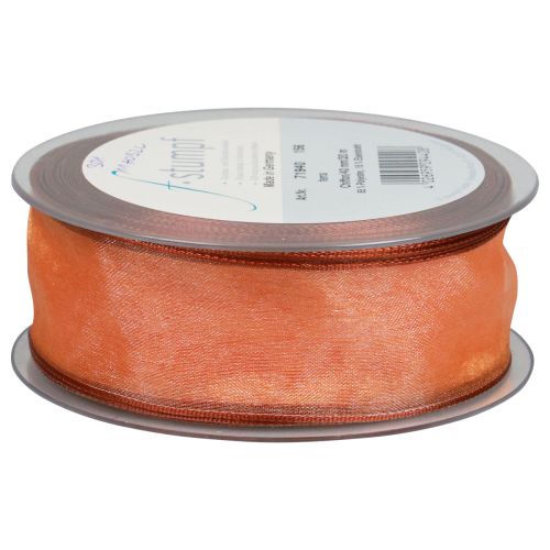 Floristik24 Chiffonbånd organzabånd organza oransje 40mm 20m