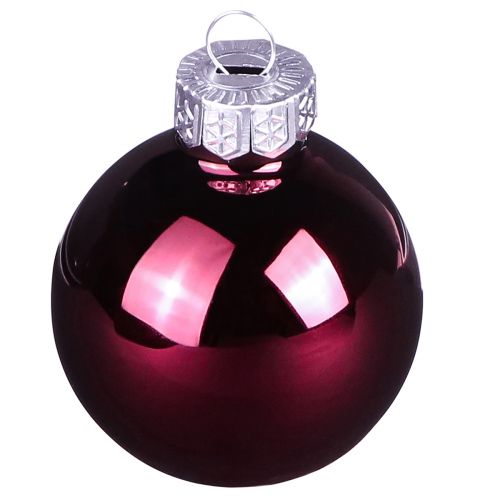 Juletrekuler glasstrekuler Berry Mix Ø5cm 24 stk Berry rosa beige krem skinnende | Floristik24.no