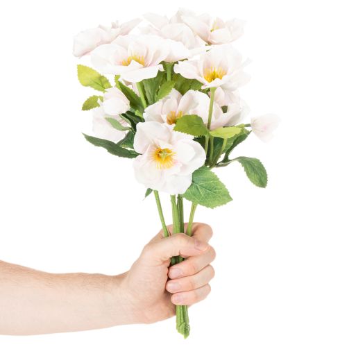Kunstig julerosebukett, julebukett, 35 cm, 6 stk. | Floristik24.no