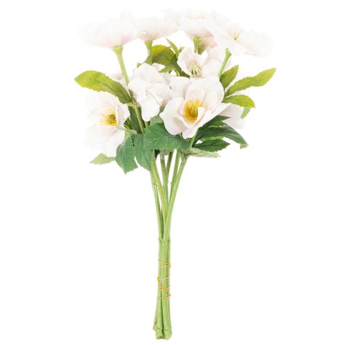 Kunstig julerosebukett, julebukett, 35 cm, 6 stk. | Floristik24.no