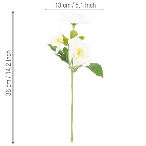 Kunstig juleroseblomstbukett, hvit, kunstig julepynt | Floristik24.no