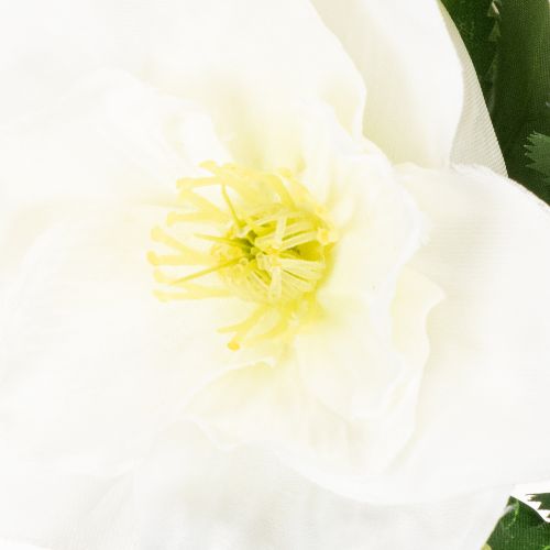 Kunstig juleroseblomstbukett, hvit, kunstig julepynt | Floristik24.no