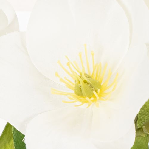 Julerose kunstig blomst hvit dekorativ kunstig blomsterbukett, 40 cm, 4 stk. | Floristik24.no