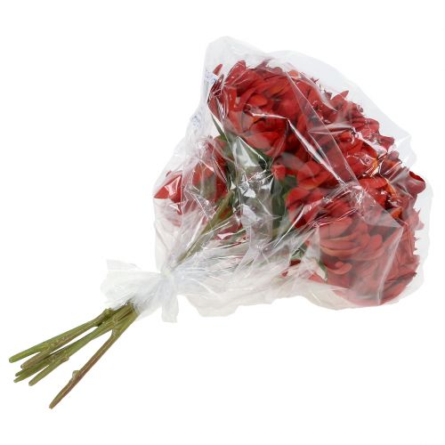 Floristik24 Krysantemumbukett vermiljon rød 28cm 6 stk