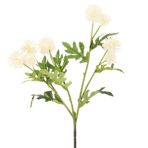 Kunstig krysantemumblomst, kremhvit bukett, dekorativ gren, stor 56 cm, 4 stk. | Floristik24.no