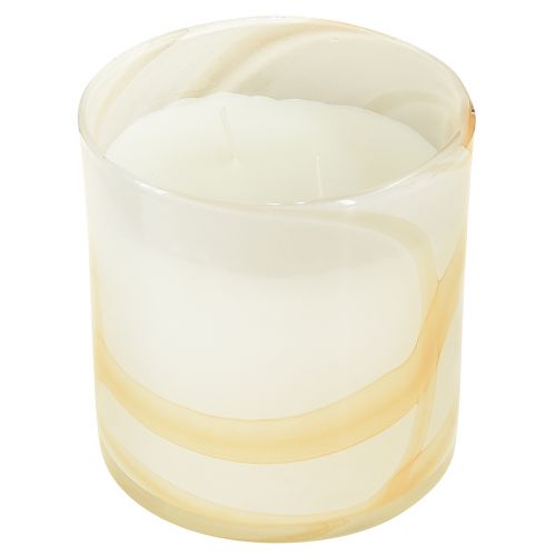 gjenstander Citronella stearinlys duftlys i hvitt glass Ø12cm H12,5cm