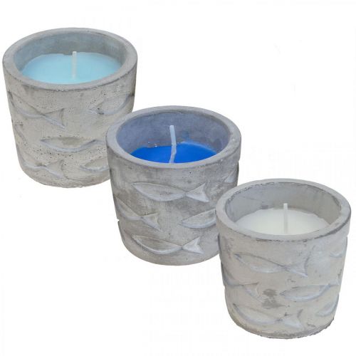 Floristik24 Citronella lys i gryte duftlys sitron Ø7,5cm H6,5cm