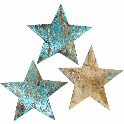 Floristik24 Kokosstjerne blå 5cm 50stk spredte stjerner borddekorasjon