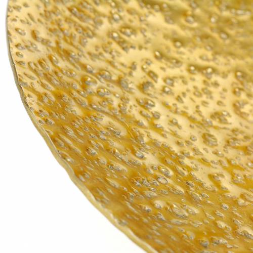 Floristik24 Gylden dekorativ skål i metall Ø35 / 46cm, sett med 2 stk