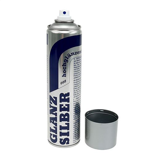 Floristik24 Fargespray Metallic Glossy Silver 400ml