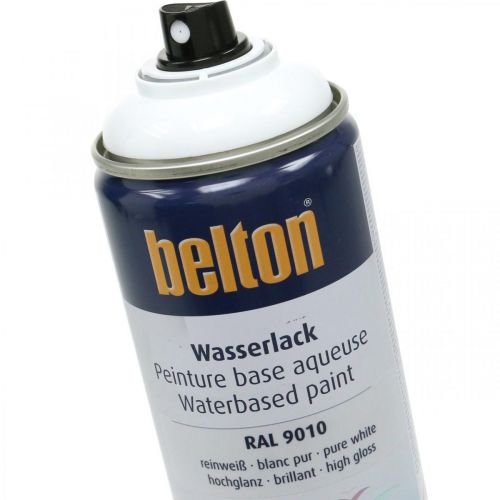 Belton gratis vannbasert maling hvit høyglans spray ren hvit 400ml