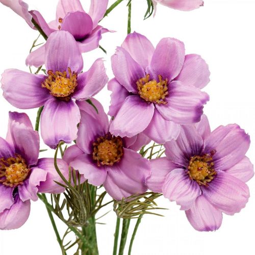gjenstander Cosmea smykkekurv lilla kunstige blomster sommer 51cm 3stk