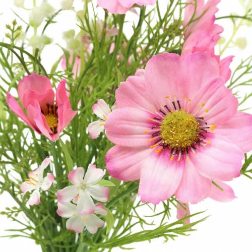 Floristik24 Cosmea og gypsophila i en haug Artificial Pink Assorted 42cm