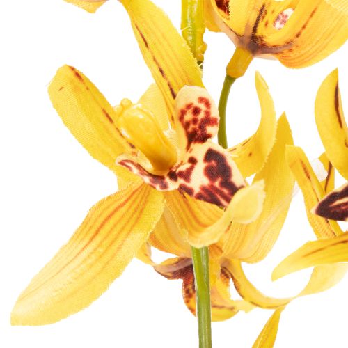 gjenstander Kunstig Cymbidium-orkidé som blomsterstilk for elegant dekorasjon, 95 cm, 2 stk.