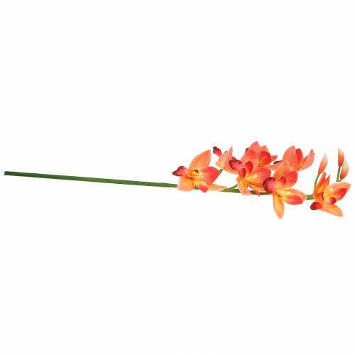 Floristik24 Orkidé kunstig blomst Cymbidium Orange 74cm