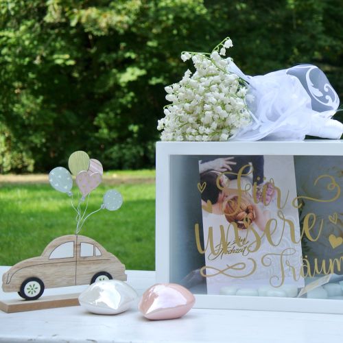 Floristik24 Trebil med ballonger 17cm x 15cm 2stk