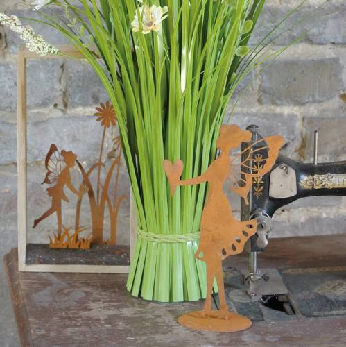 Floristik24 Dekorativ figur Elf Edelrost H24cm