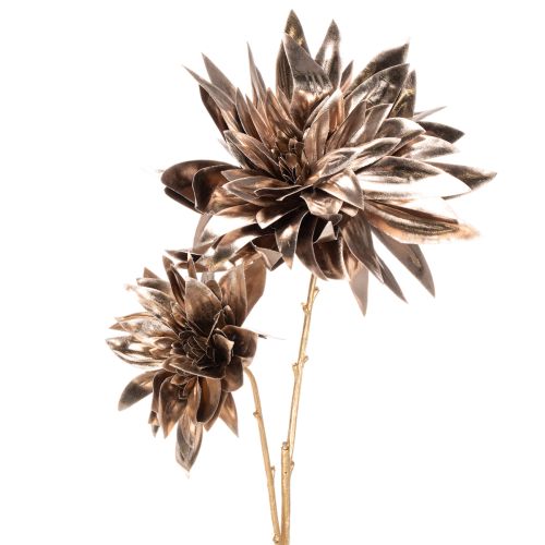 Kunstig georgineblomst, langstilket med to blomster, 75 cm kjøpe | Floristik24.no