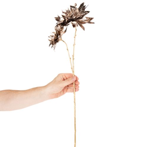 Kunstig georgineblomst, langstilket med to blomster, 75 cm | Floristik24.no