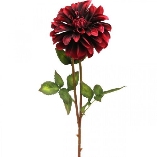 gjenstander Kunstig blomst dahlia rød silke blomst høst 78cm Ø3 / 15cm