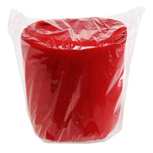 Floristik24 Dekorativ fleece rød 15cm 5m