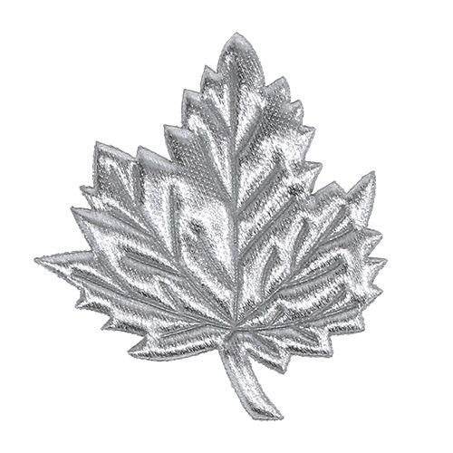 gjenstander Deco blader laget av silke 5cm sølv 60p