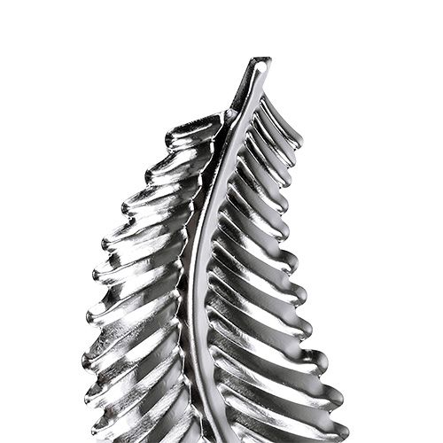 Floristik24 Dekorasjonsark laget av metall sølv 4cm x 12cm 12stk
