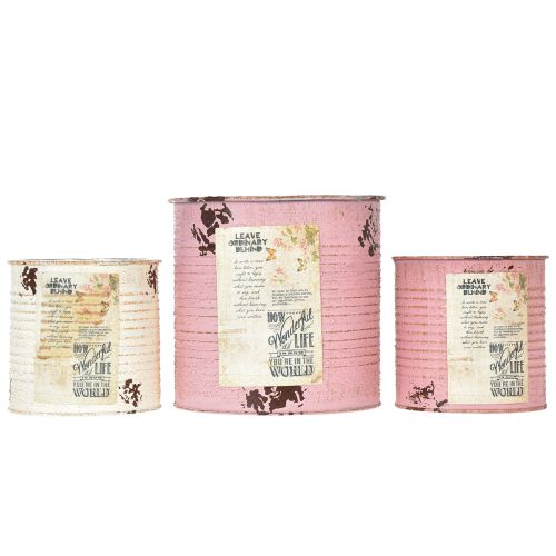 gjenstander Blomsterpottesett for balkong og hage, dekorasjon av blomsterkasse, vintage-stil, 15 cm, 3 deler