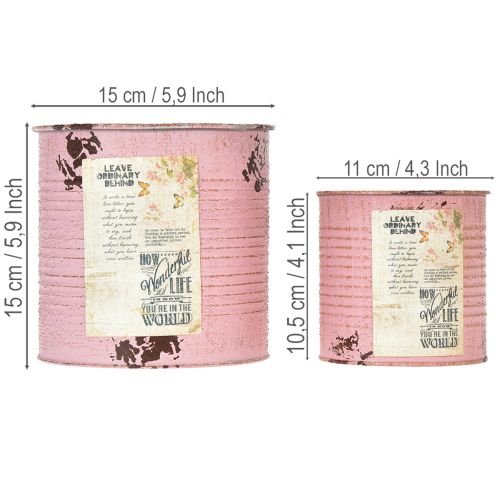 gjenstander Blomsterpottesett for balkong og hage, dekorasjon av blomsterkasse, vintage-stil, 15 cm, 3 deler