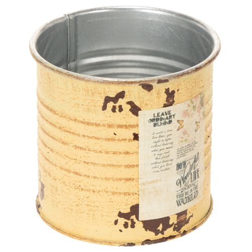 gjenstander Dekorativ blikk, sommeraprikosfarget, metallblikk, blomsterpotte, Ø8 cm H7,5 cm