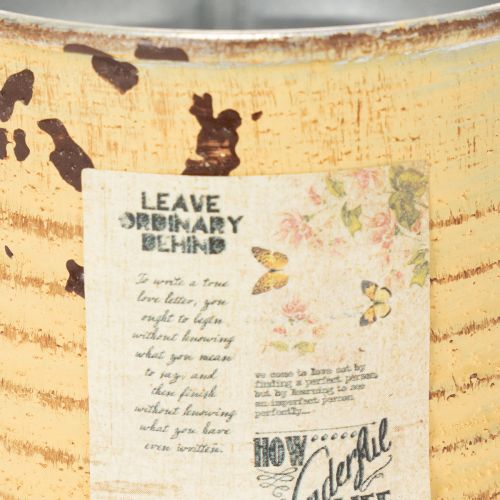 gjenstander Dekorativ blikk, sommeraprikosfarget, metallblikk, blomsterpotte, Ø8 cm H7,5 cm