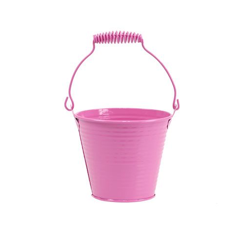 Floristik24 Dekorbøtte rosa Ø11cm H10cm