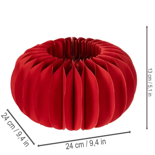 Papirdekorasjon honeycomb papirgresskar rundt moderne borddekorasjon 24 cm 4 stk | Floristik24.no