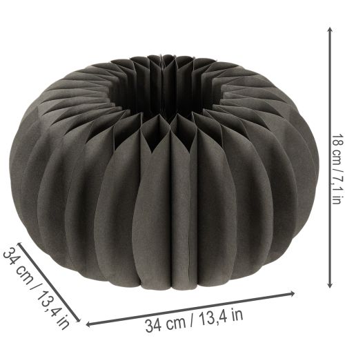 Borddekorasjon av gresskar i honeycomb-stil av papir, sammenleggbar, rund, 34 cm, 2 stk. | Floristik24.no