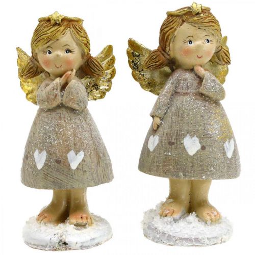 gjenstander Deco engel juleengel engel figur englepar H10cm 2stk