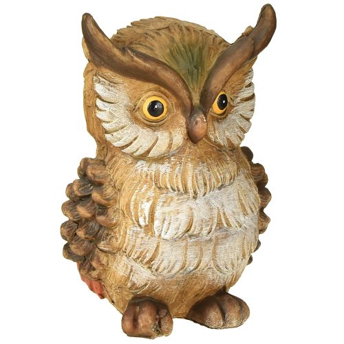 Floristik24 Dekorativ uglefigur håndmalt høstdekorasjon polyresin H14cm